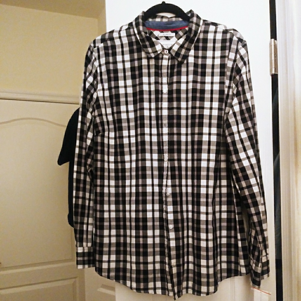 Brand new button-down plaid shirt